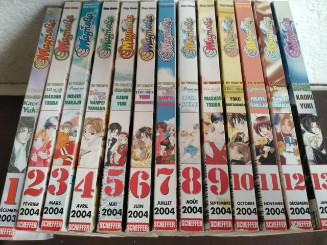 MAGNOLIA LOT 13 TOMES série complète Manga TBE livraison offerte !!!!!!!!!!!!!!!