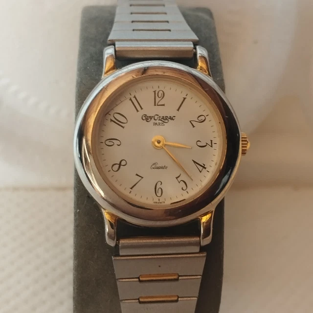 Montre Dame Guy Clarac Paris Marquise - Réf. DAM1020, Mouvement Quartz, Plaqué Or - Occasion