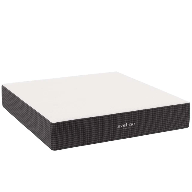 Modway Aveline 14" Memory Foam King Mattress With White Finish MOD-6605-WHI