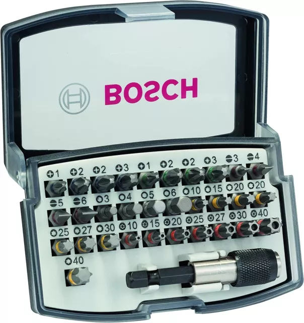 Set Inserti Avvitamento 32 Pezzi Bosch Per tutti gli avvitatori trapano e caccia