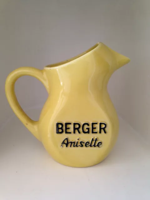 superbe et rare Pichet Publicitaire BERGER ANISETTE vintage 18