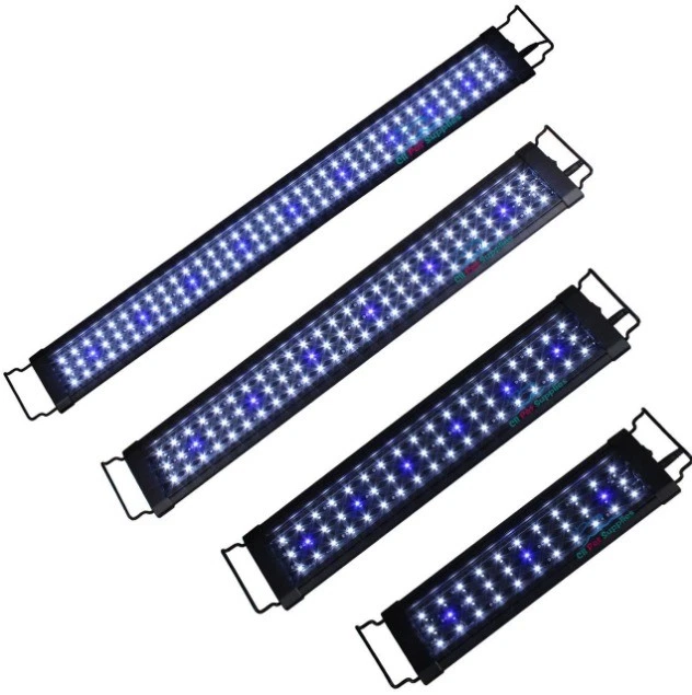 12"/18"/24"/30"/36"/48"/72" LED Light Extendable Aquarium FOWLR Blue & White