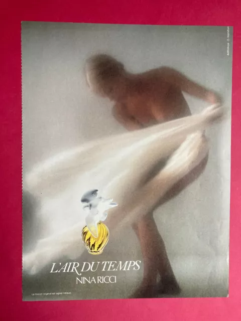 publicité Nina Ricci parfum Air du temps 1984 85 vintage advertising mode