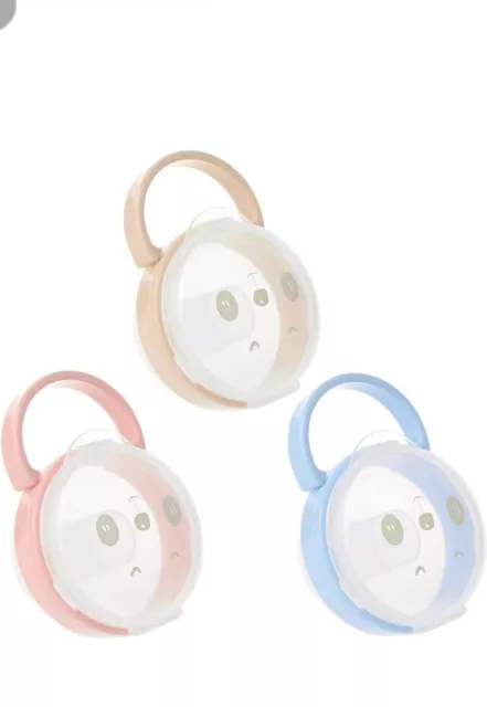 3 Pieces Baby Dummy Case, Travel Soother Box Baby Pacifier Holder Storage Case