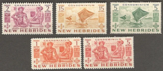 New Hebrides #66 76 1953 5v MNH