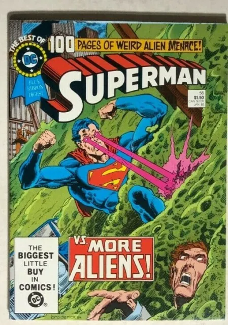 BEST OF DC SPECIAL BLUE RIBBON COMICS DIGEST #56 (1985) Superman vs Aliens FINE