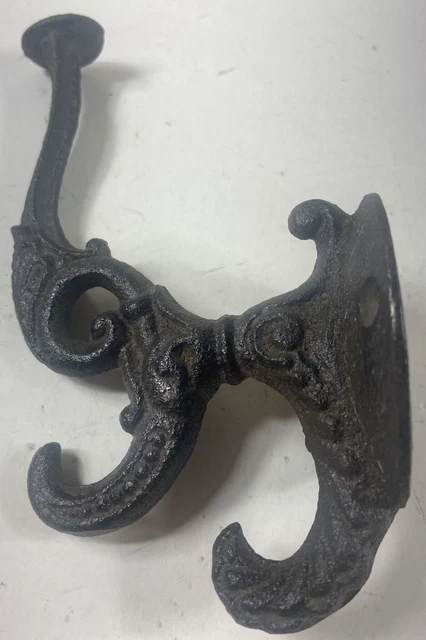 Cast Iron Coat Hook Patina Collector Home Office Victorian Decoration Hat Rack