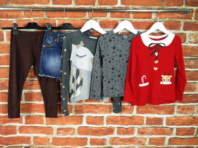 Girls Bundle Age 4-5 Years Next H&M Skirt Leggings Christmas Top Jumper 110Cm
