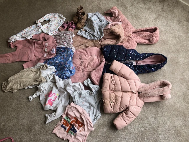 17 pz Pacchetto abbigliamento bambine 6-9 e 12-18 mesi