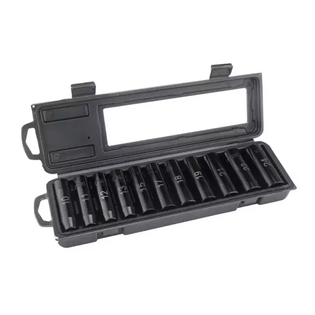 11-Piece 1/2" Drive Deep 6-Point Impact Metric Socket Set