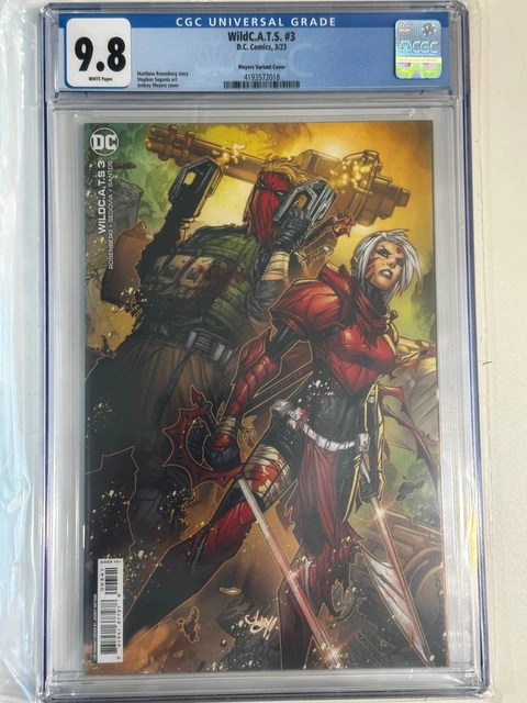 🐱Wildcats #3 Comic🐱CGC 9.8 MINT🐱1:50 Jonboy Meyers Variant🐱FREE SHIPPING🐱