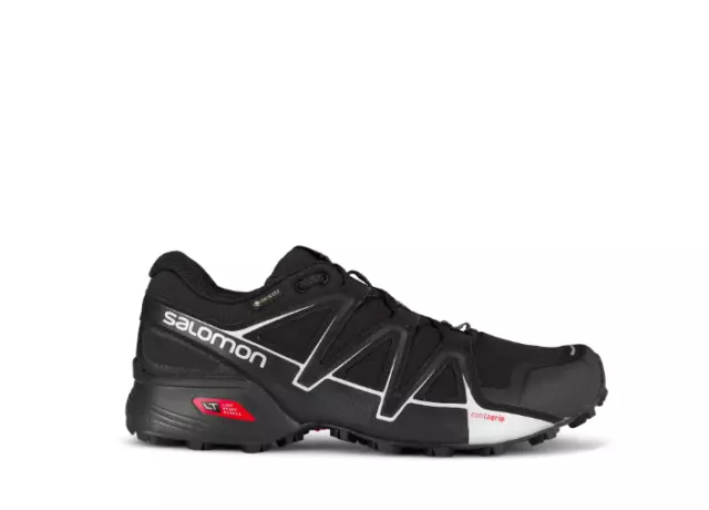 Salomon Scarpe da corsa da uomo nere Speedcross Vario 2 Gore-Tex UK 9 NUOVE