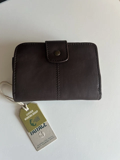 FAT FACE BROWN leather large ADA double zip purse BNWT 24.99 PicClick UK
