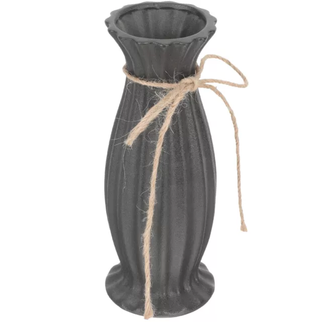 Jarrón de cerámica negro decoración estantería para maceta