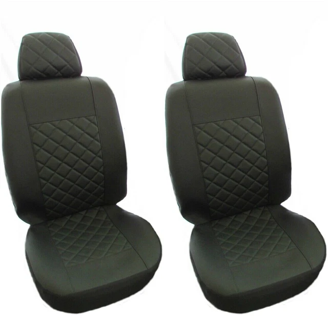 Housse De Siège Conducteur En Cuir Matelassé Pour Ford Transit Custom (à Partir De 2013) - Noir - Protection Anti-usure - 11
