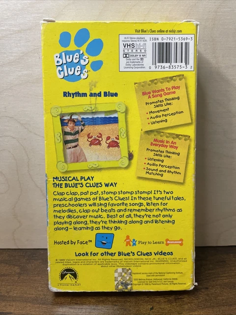nick-jr-blue-s-clues-rhythm-blue-vhs-video-tape-nickelodeon-show