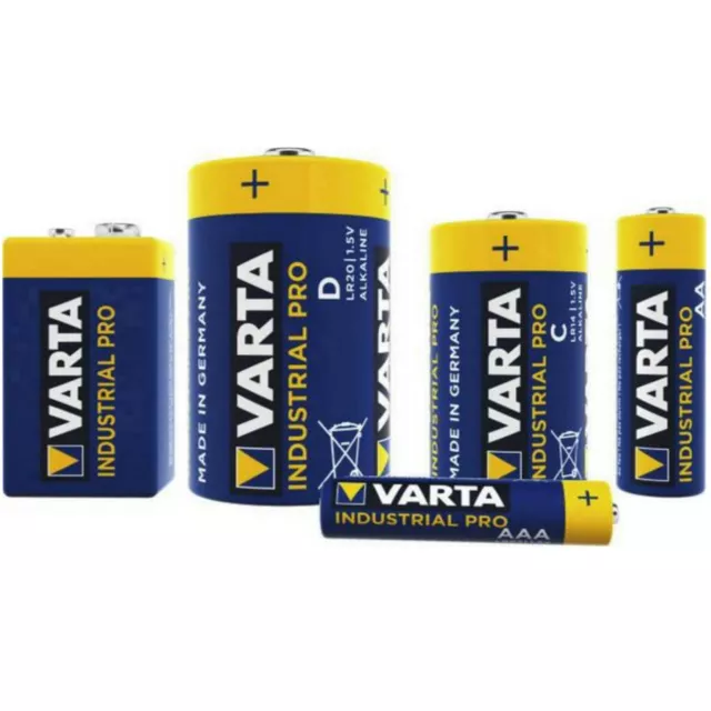 Varta Industrial Pro Aa Aaa 9V C D Battery Alkaline 1.5V Lr03 Lr6