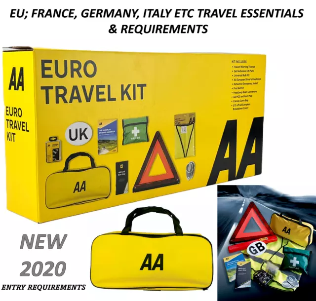 AA Euro Travel Kit Pack European Driving Legal Requirements France Spain Germany