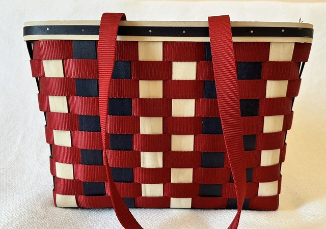 Longaberger To Go Red White Blue Patriotic/Americana Tote! *** Very Rare HTF!***