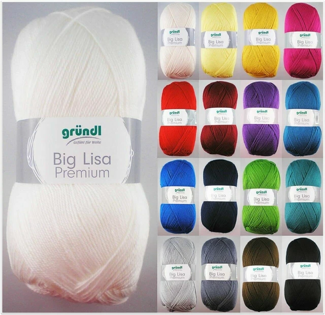 250g Big Lisa Premium Handstrick Acryl Wolle Garn Stricken Häkeln GP 21,96 €/1kg