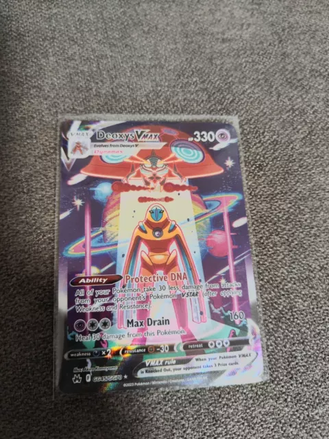 Pokemon Deoxys VMAX Alternative Art EN GG45/GG70 Zenit der König Crown Zenith