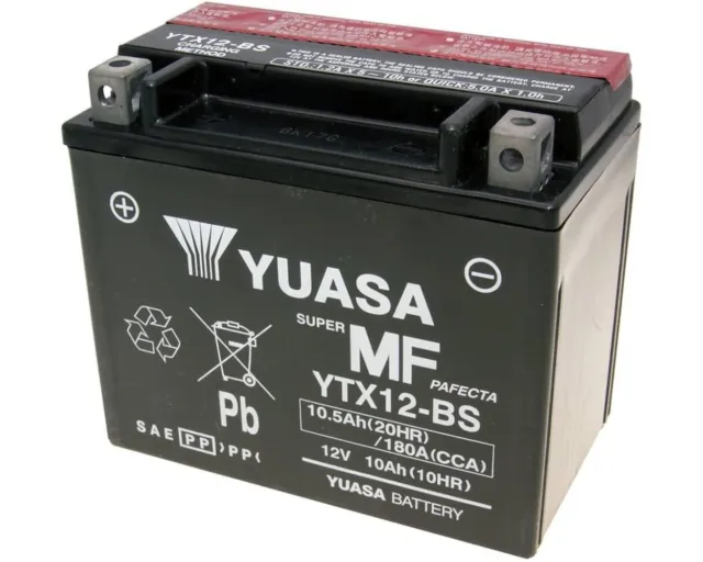Yuasa YTX12-BS (CP) Batterie Moto