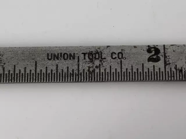 Union Tool Co. No. 10 Machinists 6" Ruler Orange, MA