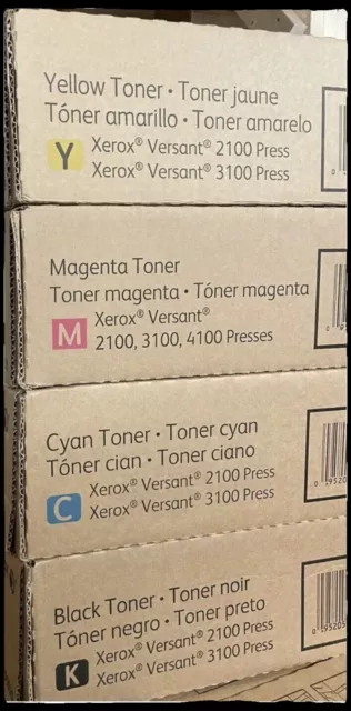 Xerox Versant 2100, 3100, 4100 Genuine CYMK Toner Cartridge