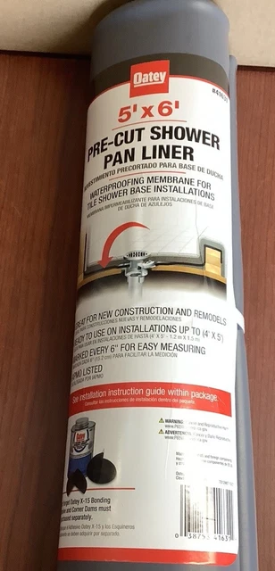 NEW OATEY 41631 Gray PVC Shower Pan Liner Roll 5 ft. x 6 ft. C14 £29.21 ...