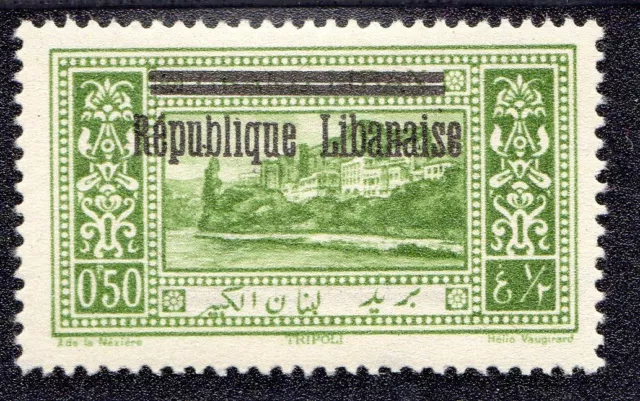 Libanon 1927 0p.50 Republik Ovptd auf der Vorderseite Ist Gummi Seite S. G.105b
