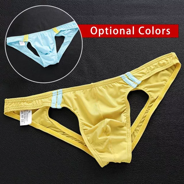 Sexy Breathable Men's Ice Silk Lingerie Underwear TBack G String Thong Tangas