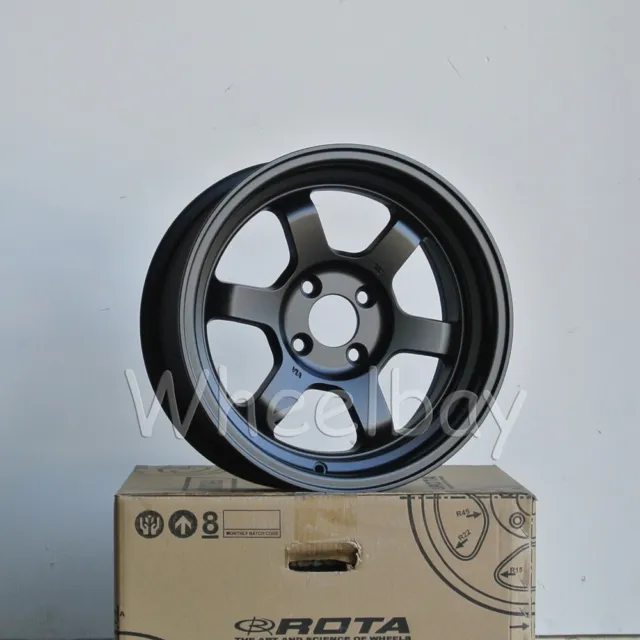 4  Rota Wheel Grid V 15X7 20  & 15X8 4X100 +0  Satin Blk Last Set