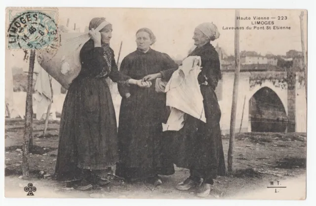 CPA 87 Limousin LIMOGES  Femmes au travail - Laveuses du Pont ST ETIENNE 1903