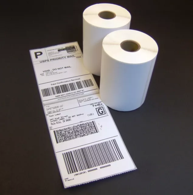 40 Rolls 4x6 Direct Thermal Shipping Labels - 250/roll - Zebra 2844 ZP450 Eltron