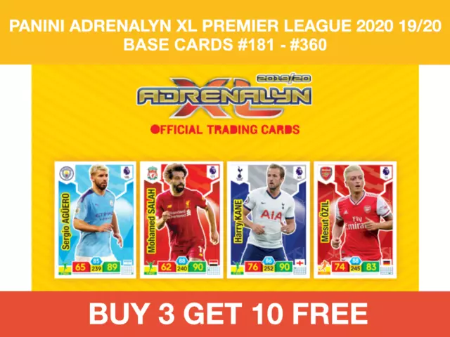 Panini Premier League Adrenalyn XL 2020 2019/20 Base Cards #181 - #360
