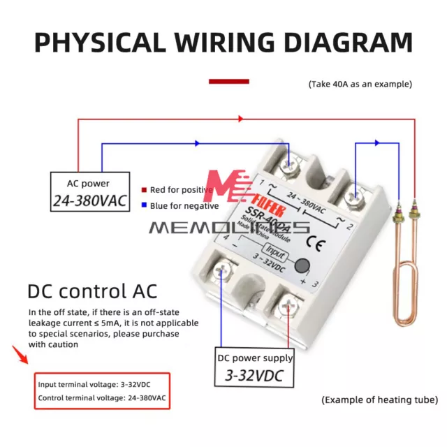 1-10PCS SSR-25DA Solid State Relay Module 25A DC 3V-32V Input AC 24V-380V Output