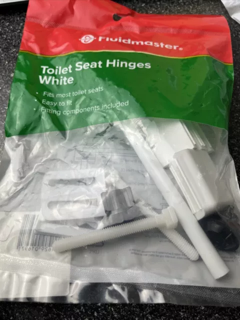 Fluidmaster Toilet Seat Hinges For Celmac White BQ0054 New
