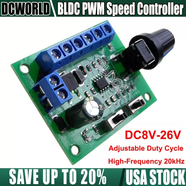 8V-26V Brushless DC Motor Speed Controller PWM Signal Generator Switch Regulator