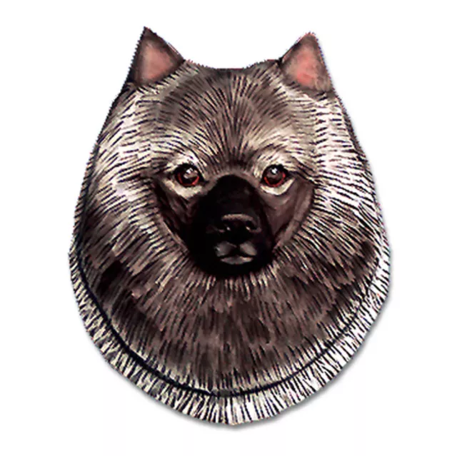 Keeshond Head Plaque Figurine