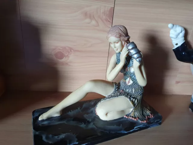 Art Deco Style Figurine - Listening to the ocean waves