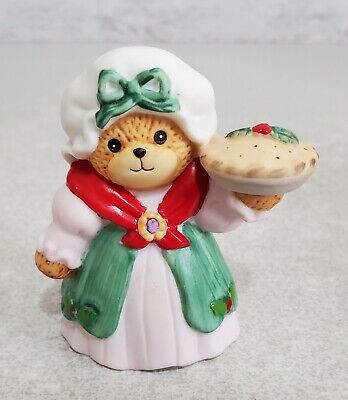 Enesco Lucy and Me Bear Collection 2.5" Figure Lucy Rigg  1987  Baking A Pie