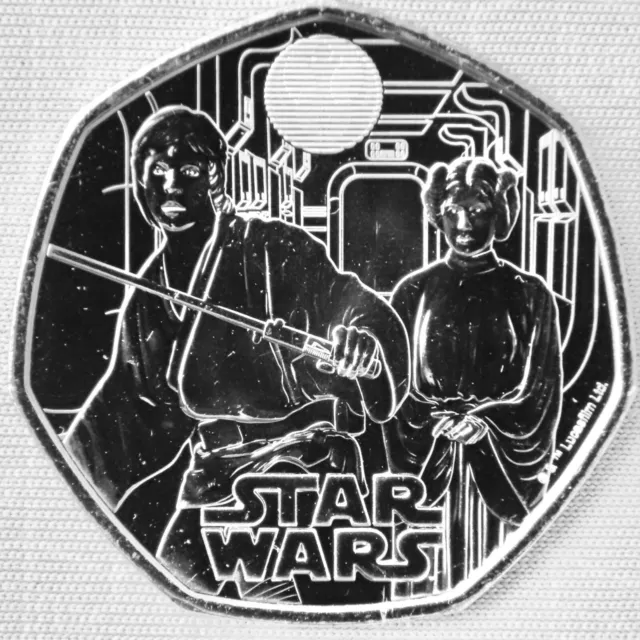 GREAT BRITAIN / UK _50p Pence 2023_Star Wars™_Luke Skywalker™ Princess_BUnc_lose