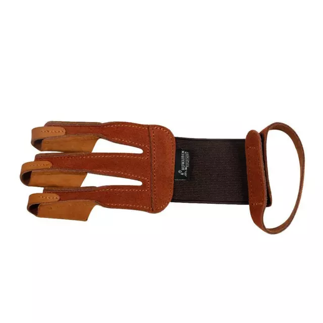 Archery Shooting Gloves 3 Finger Leather Recurve Bow Protective Archery Tab