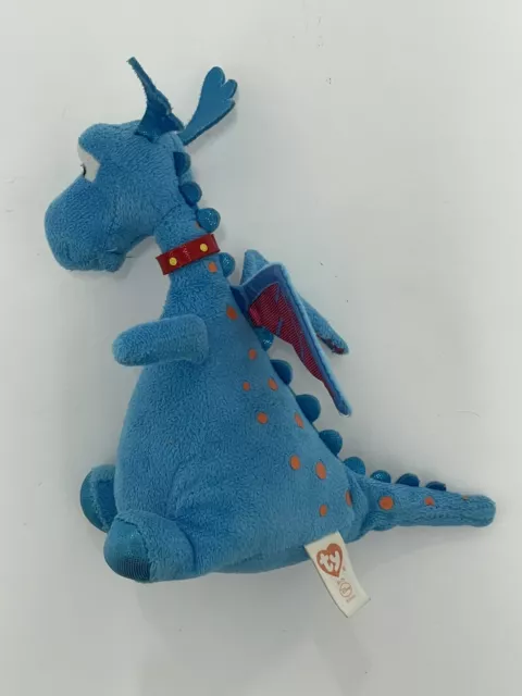 Ty Beanie Babies STUFFY Dragon Plush 6" Blue Disney Jr Doc McStuffins Stuffed 2