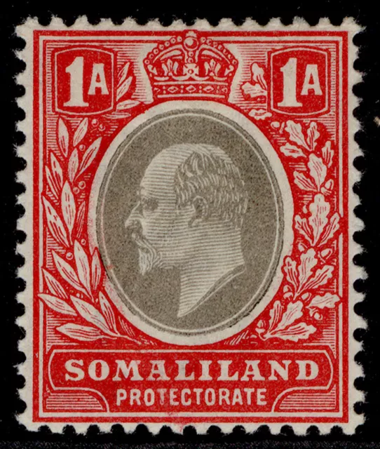SOMALILAND PROTECTORATE EDVII SG33, 1a grey-black & red, M MINT. Cat £20.