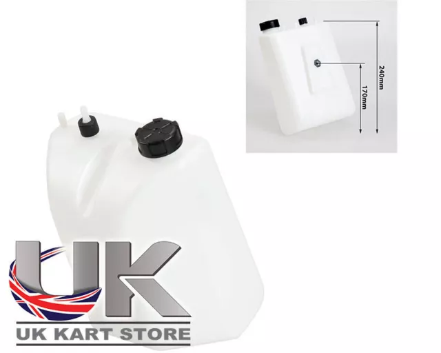 Benzina/Serbatoio Carburante 5 Litri Sgancio Rapido Tipo Nero Coperchi Go Kart