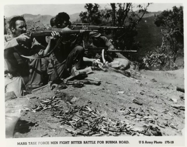 MARS Task Force soldiers defending Burma Road Burma WWII OLD PHOTO