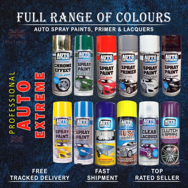 All Purpose Spray Paint Aerosol Auto Car Van Bike Matt Gloss Metal Wood - A1