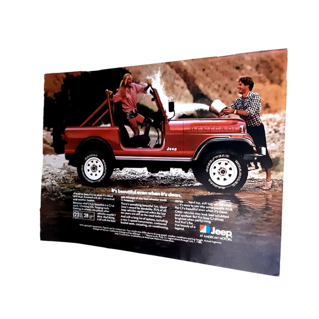 1981 1982 Jeep CJ Original Print Ad Vintage