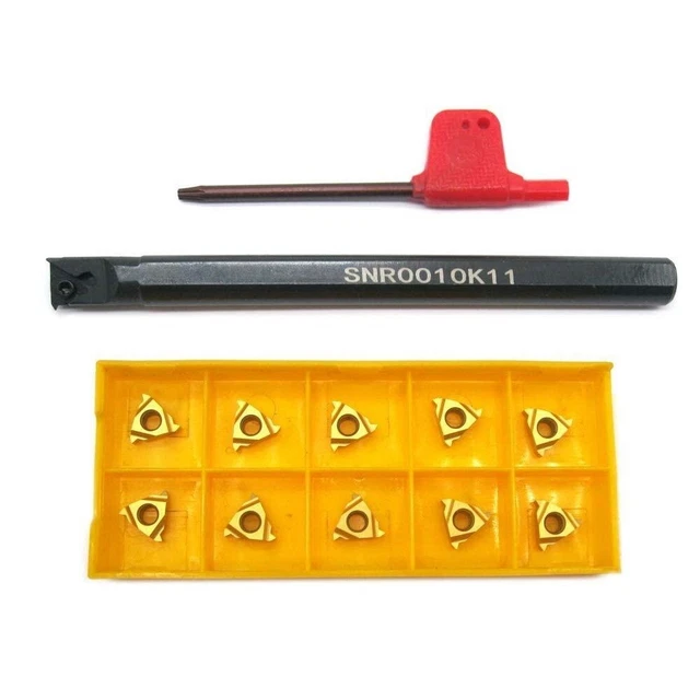 Taladro interior CNC herramienta de roscado SNR0010K11 + 11IR AG60 insertos